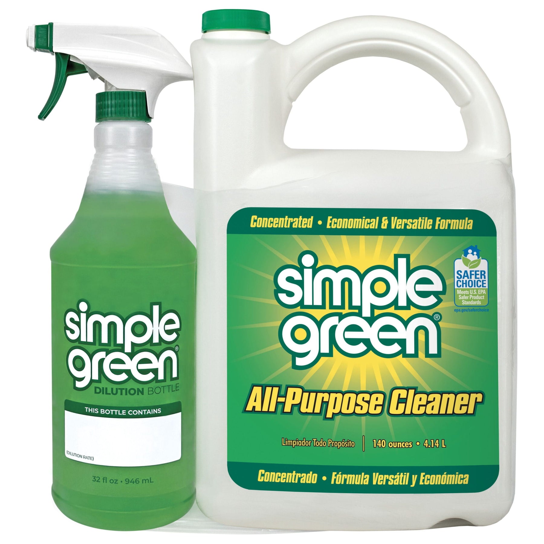 Simple Green All-Purpose Cleaner – 172 fl oz, Spray Bottle + Refill