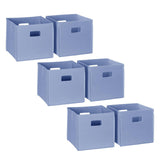 RiverRidge Folding Bins Cube Storage Cubbies, Set of 6 Playroom Organizers