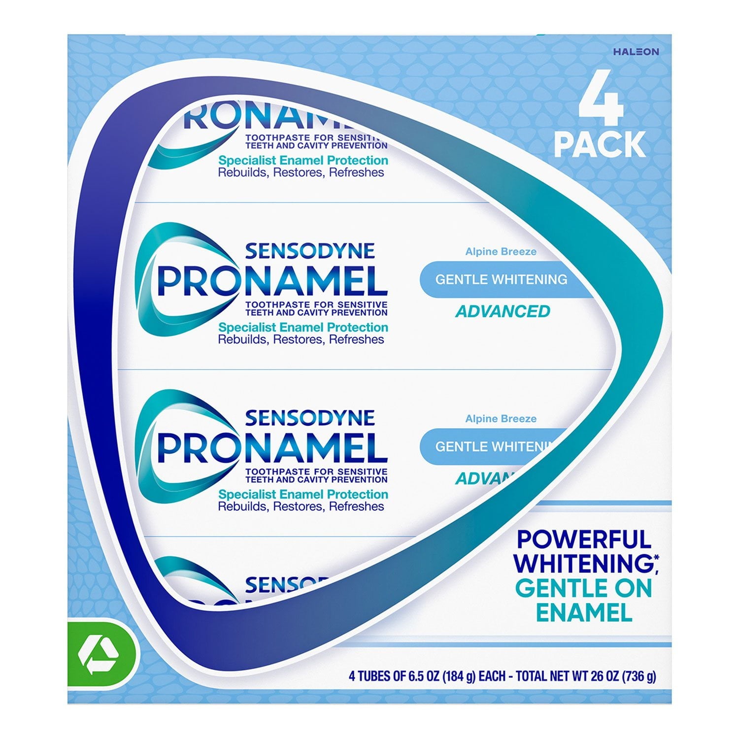 Pronamel Gentle Whitening Advanced Sensodyne Pronamel Advanced Whitening Toothpaste – 6.5 oz, 4 Pack