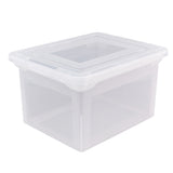 Letter Legal File Totes, 2 pack. Clear Base and Lid with Snap Tight Lid