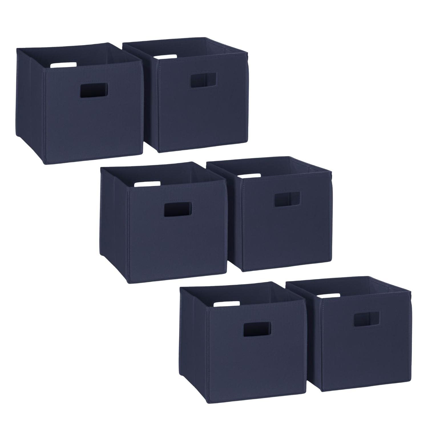 RiverRidge Folding Bins Cube Storage Cubbies, Set of 6 Playroom Organizers