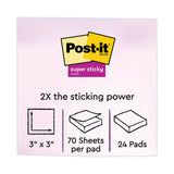 Post-it Notes Super Sticky Pads in Rio de Janeiro Colors, 3 x 3, 70-Sheet Pads, 24/Pack