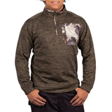 Habit Men’s Snap Front Fleece Pullover with Scent-Factor - Green - XL