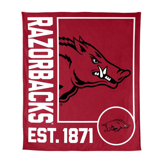 Logo Brands Arkansas Razorbacks 60"x70" Super Plush Blanket