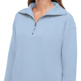 Eddie Bauer Women's Quarter-Zip Pullover - Blue - XXL