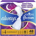 Always Radiant FlexFoam Overnight Pads, Unscented, Size 4, 48 ct.