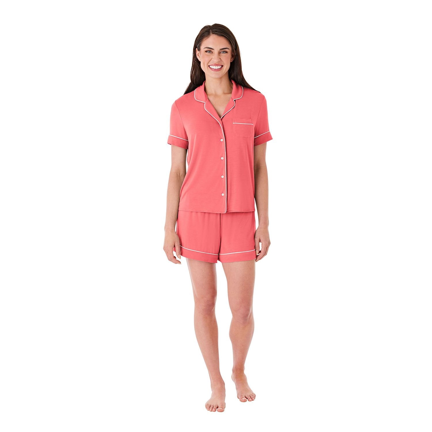 Member's Mark Women's 2-Piece Notch Collar Pajama Set - Black - XXL