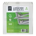 Member's Mark 2" D-Ring View Binder, White 4 pk.