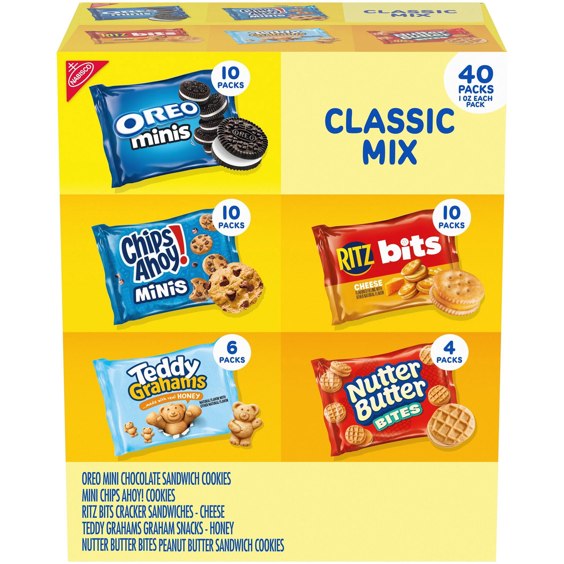 Nabisco Classic Mix Cookie &amp; Cracker, Variety Pack, 40 pk.