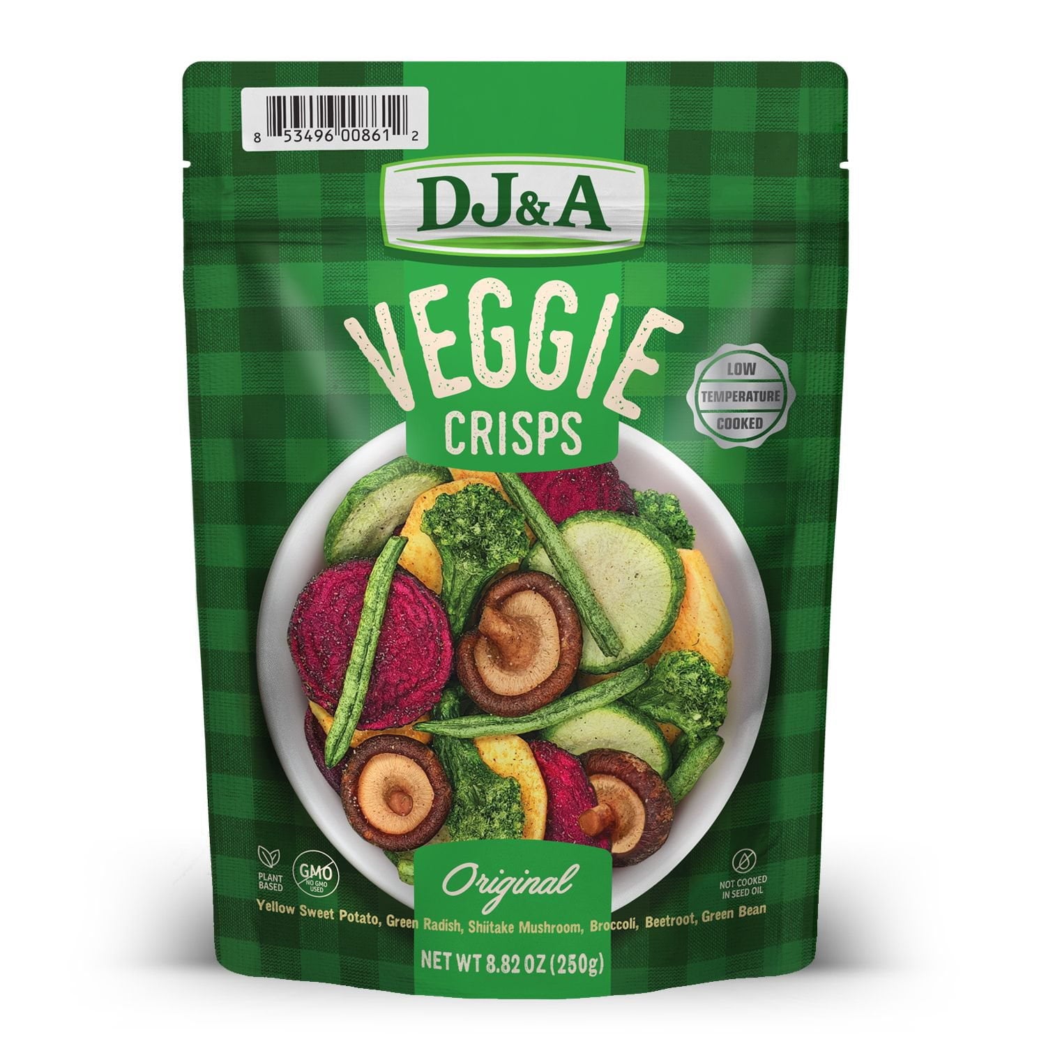 DJ&amp;A Veggie Crisps Original, 8.8 oz.