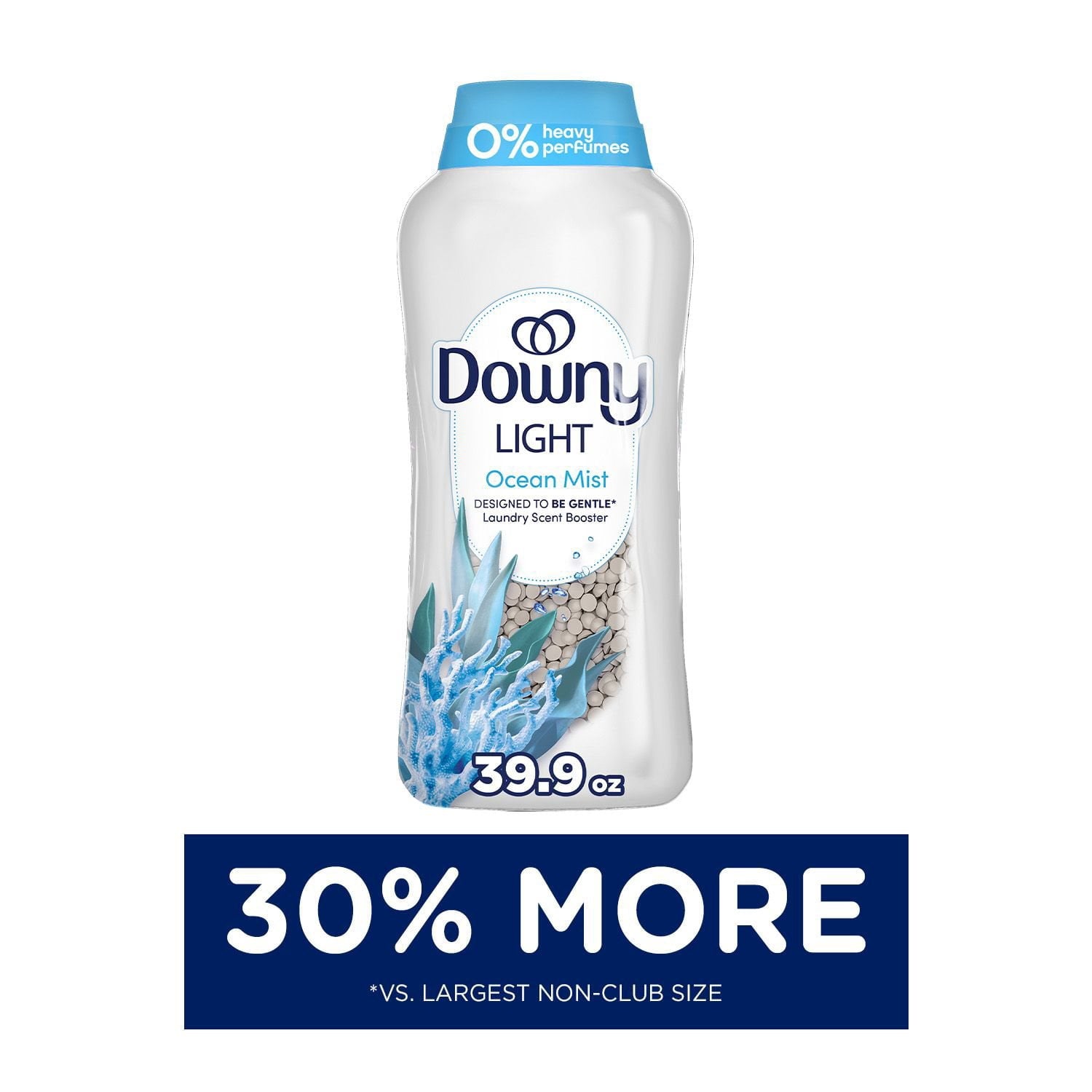 Downy Light Laundry In-Wash Scent Booster Beads, Ocean Mist Scent – 39.9 oz