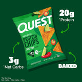 Quest Tortilla Style 10-20g Protein Chip Variety Pack, Salsa Verde and Chili Lime, 14 ct.
