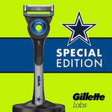 Gillette Labs NFL Dallas Cowboys Men's Razor, Handle + 8 Cartridges