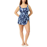 Anne Cole Wrap Tie Swim Dress - Black - XXL