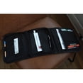 XXL Black Nylon Tri-Fold Bible Cover with Bible Study Organizer, Velcro Closure