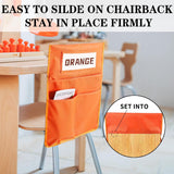 1/18 Pack Chairback Buddy Pocket Organizer for K-2 Classrooms Purple