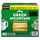 Green Mountain Coffee Roasters Light Roast Coffee Pods, Breakfast Blend, 80 ct.