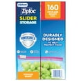 Ziploc Brand Quart Storage Slider Bags, Power Shield Technology for More Durability, 160 ct.