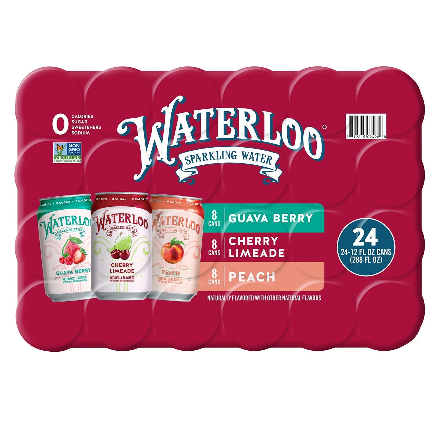 Waterloo Sparkling Water Variety Pack, 12 fl. oz., 24 pk.