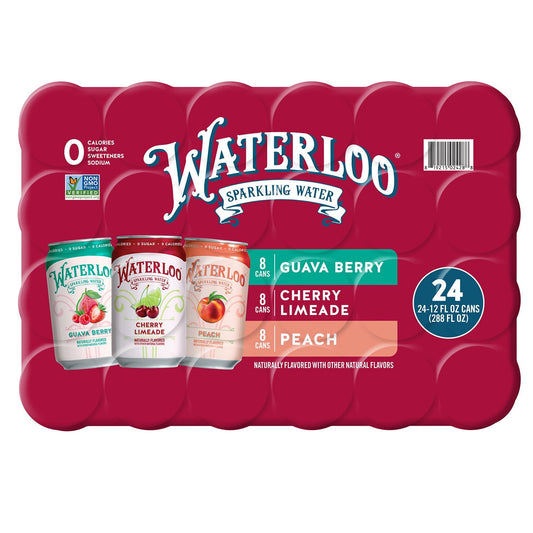 Waterloo Sparkling Water Variety Pack, 12 fl. oz., 24 pk.