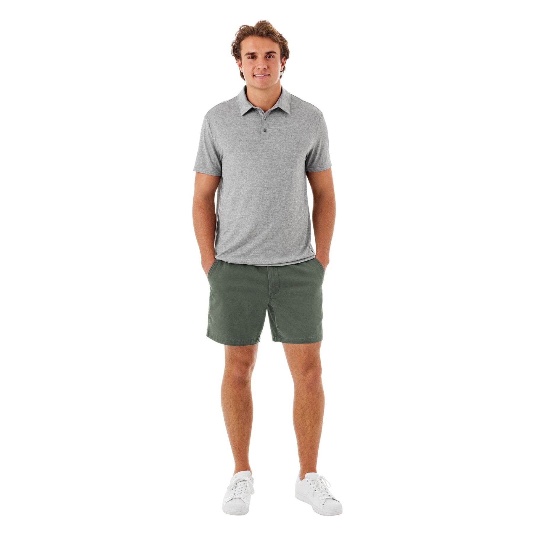 Member's Mark Men's Cotton Pull-On Shorts - Light Blue - XXL