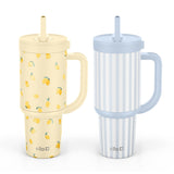 Ello Oasis 30oz Stainless Steel Tumbler with Handle, 100% Leakproof, 2-Pack