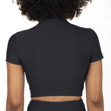 Outdoor Voices Cropped Short Sleeve Rashguard - Black - XXL