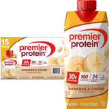 Premier Protein 30g High Protein Shake, Bananas &amp; Cream 11 fl. oz., 15 pk.