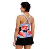 ZeroXposur Women’s 2 Piece Fashion Tankini Set - Blue - XXL