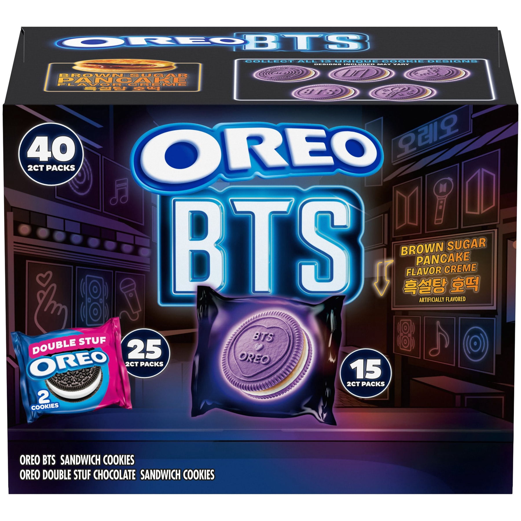 Oreo BTS &amp; OREO Double Stuf Cookies Variety Pack, 1.02 oz., 40 pk.