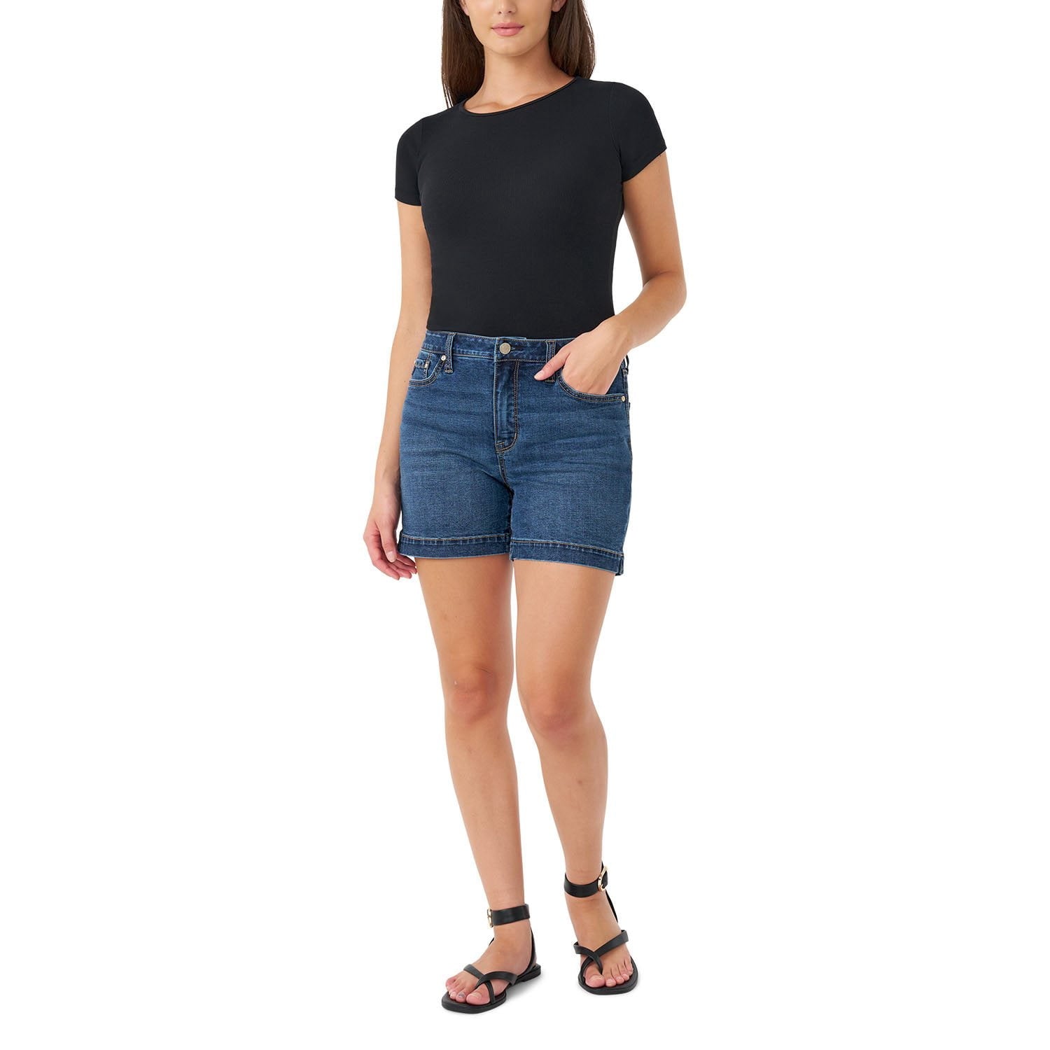 Seven7 Women's Denim Weekend Short - White