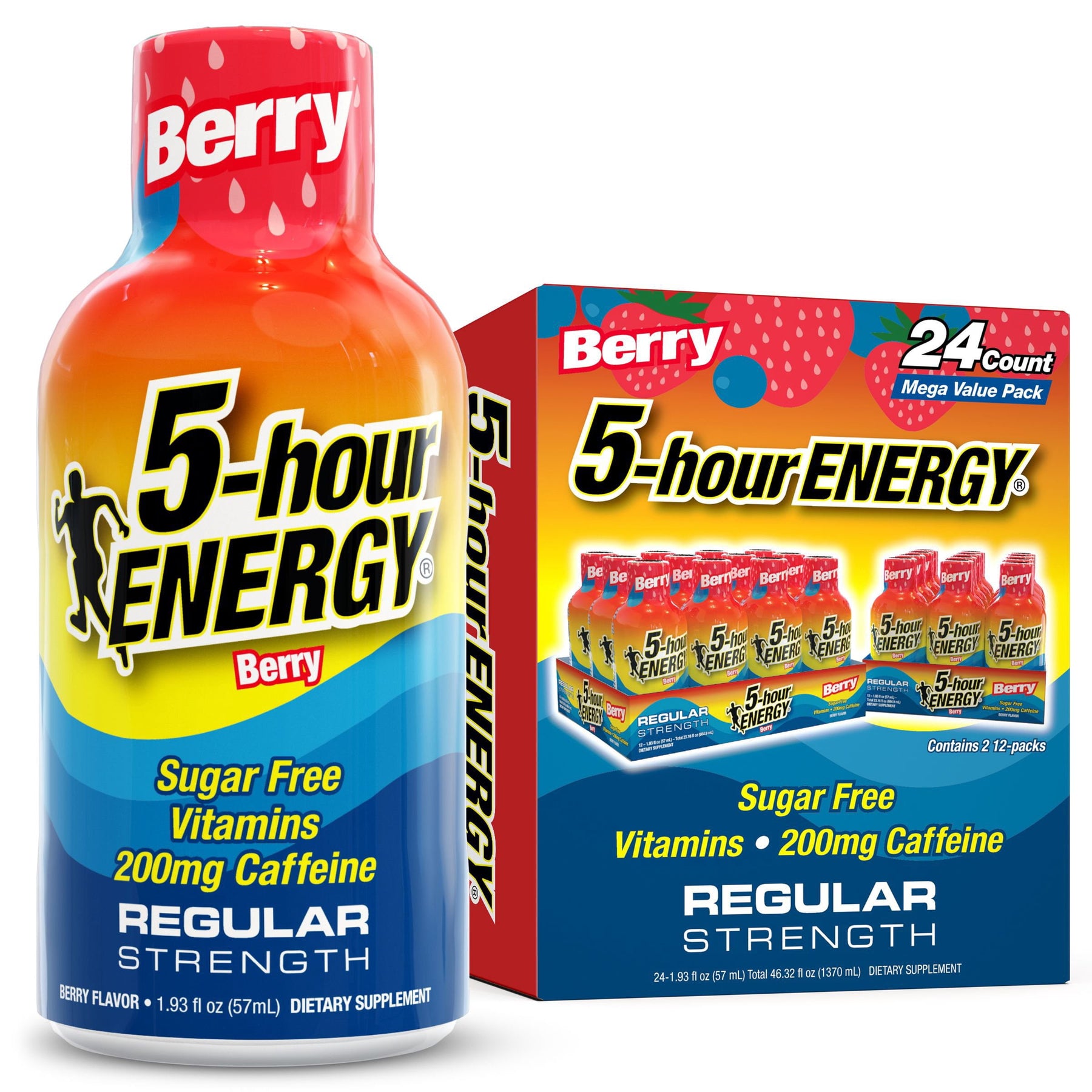 5-hour ENERGY Shot, Regular Strength, Berry 1.93 oz., 24 pk.