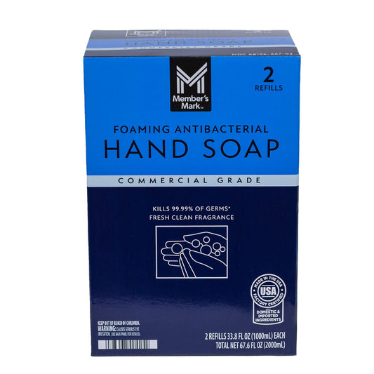 Member's Mark Antibacterial Foaming Hand Soap – 67.6 fl oz, 2 refills