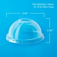Member's Mark Clear Dome Plastic Lids with Straw Slot, 500 ct.