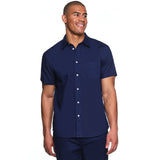 Lands’ End Men's Cotton Linen Button Up - Navy - XXL