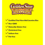Golden Star Prime Grade Thai Hom Mali Sustainable Jasmine Rice, 8 lbs.