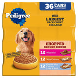 Pedigree Chopped Ground Dinner, Variety Pack, 13.2 oz., 36 ct