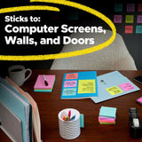 Post-it Super Sticky Notes, 3 in. x 3 in., Energy Boost Collection, 14 Pads/Pack