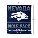 Logo Brands Nevada Wolf Pack 60"x70" Super Plush Blanket