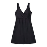 Lands' End Women's Swim Dress - Black - XXL