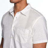 Lands’ End Men's Cotton Linen Button Up - Navy - XXL