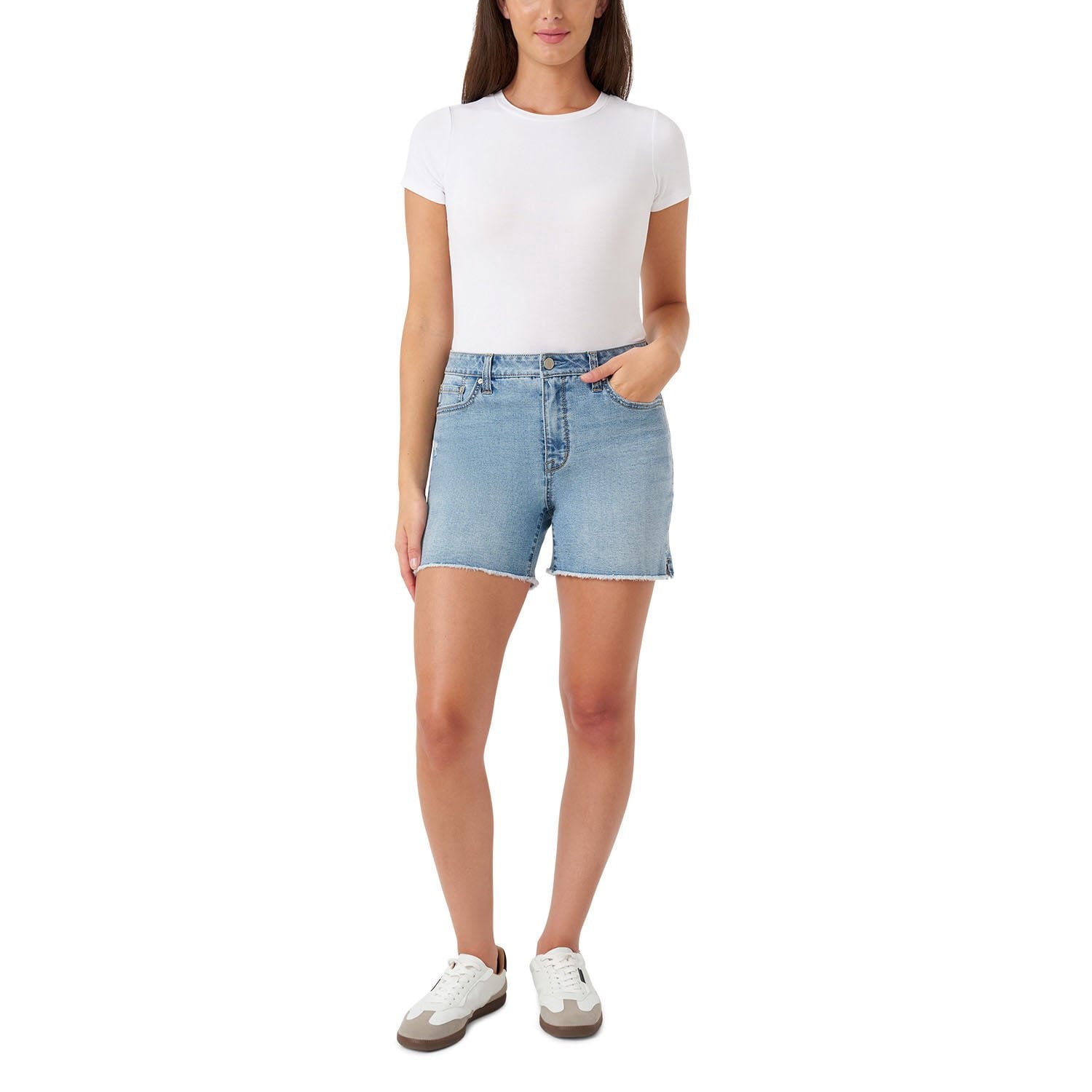 Seven7 Women's Denim Weekend Short - White