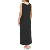 DKNY Women's Linen Maxi Dress - Black - XXL