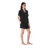 Member's Mark Women's 2-Piece Notch Collar Pajama Set - Black - XXL