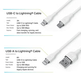 Member's Mark Apple USB Lightning 3ft and 6ft Cables