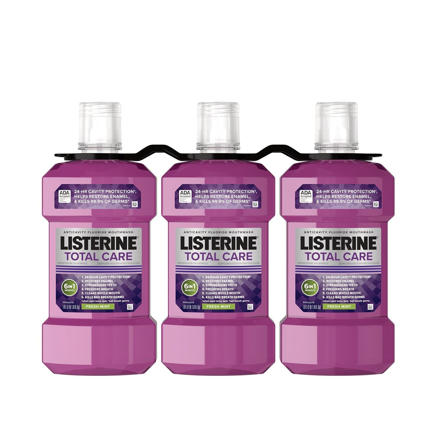 Listerine Total Care Fresh Mint Mouthwash – 33.8 fl oz, 3 Pack