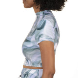 Outdoor Voices Cropped Short Sleeve Rashguard - Black - XXL