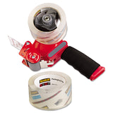 Scotch Heavy Duty Packaging Tape Dispenser with Two Rolls of Tape, 1.88" x 54.6yds