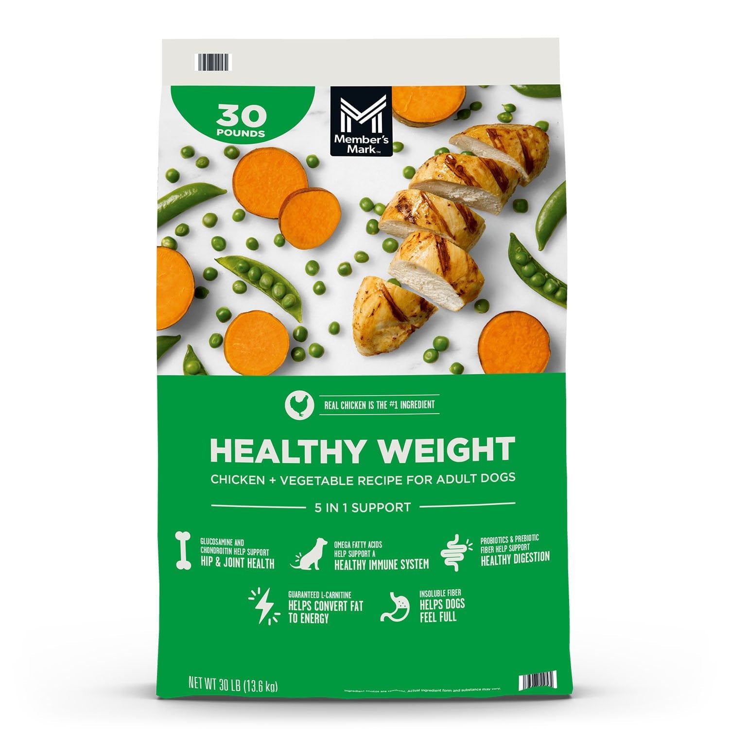 Member's Mark Healthy Weight Chicken & Vegetables Adult Dry Dog Food, 30 lbs.