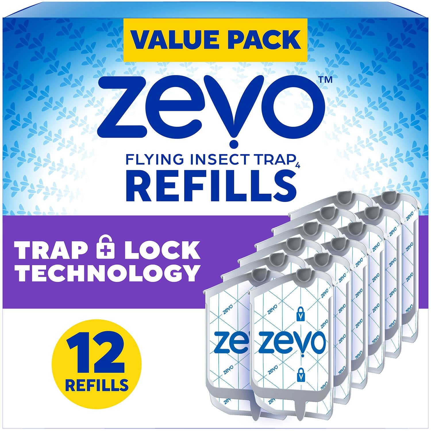Zevo Flying Insect Trap Refill Cartridges, 12pk
